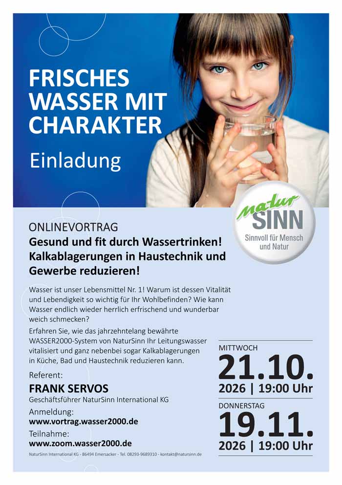WASSER2000 Einladung Flyer